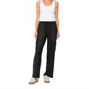 NEW SIX/FIFTY women's headliner coated cargo pants in black